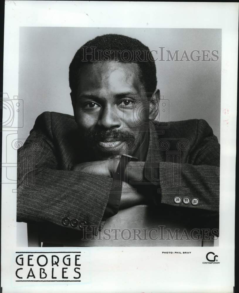 1987 Press Photo Jazz Pianist George Cables - Historic Images