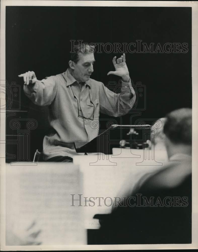 1962 Press Photo Conductor Sir John Barbirolli - Historic Images