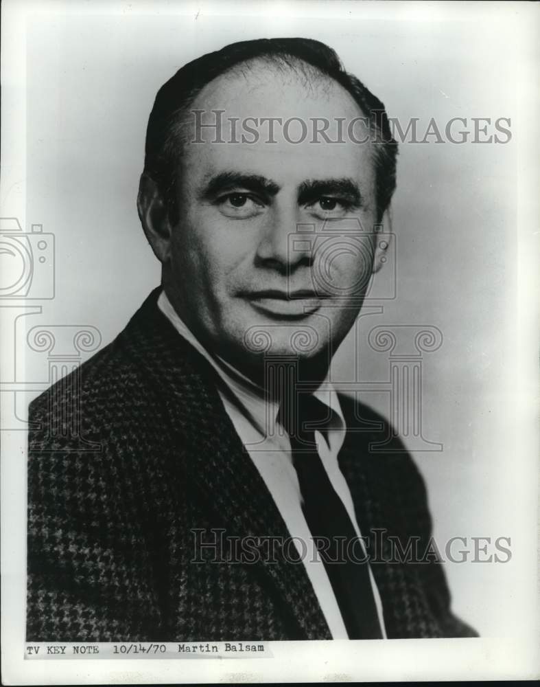 1970 Press Photo Actor Martin Balsam - Historic Images