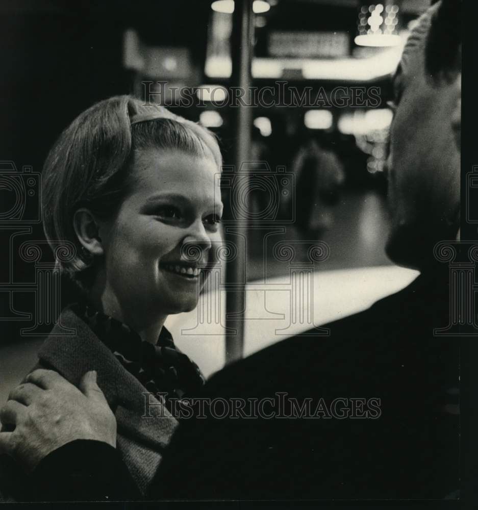 1967 Fan with Singer Eddy Arnold at Houston Airport-Historic Images