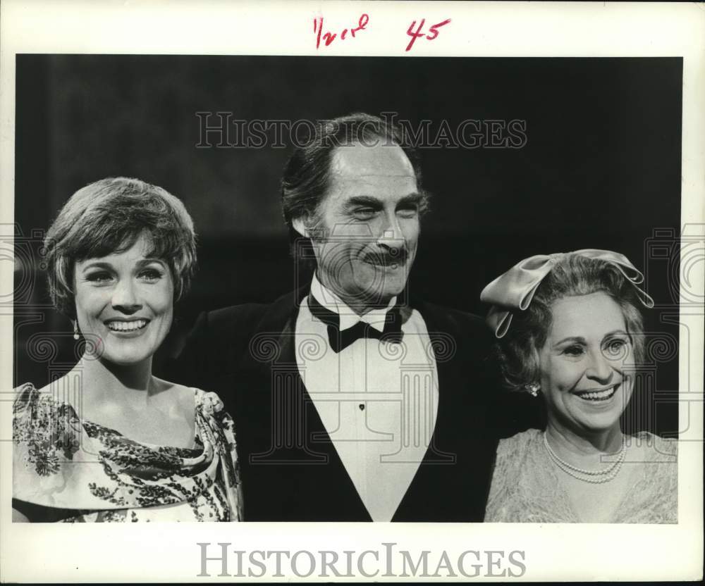 1972 Press Photo Julie Andrews, Sid Caesar, and Alice Ghostley on television - Historic Images