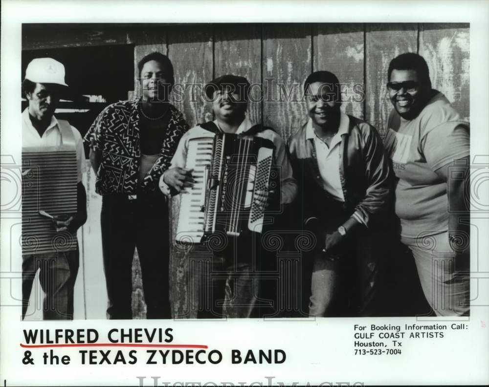 1991 Press Photo Musician Wilfred Chevis &amp; The Texas Zydeco Band - Historic Images