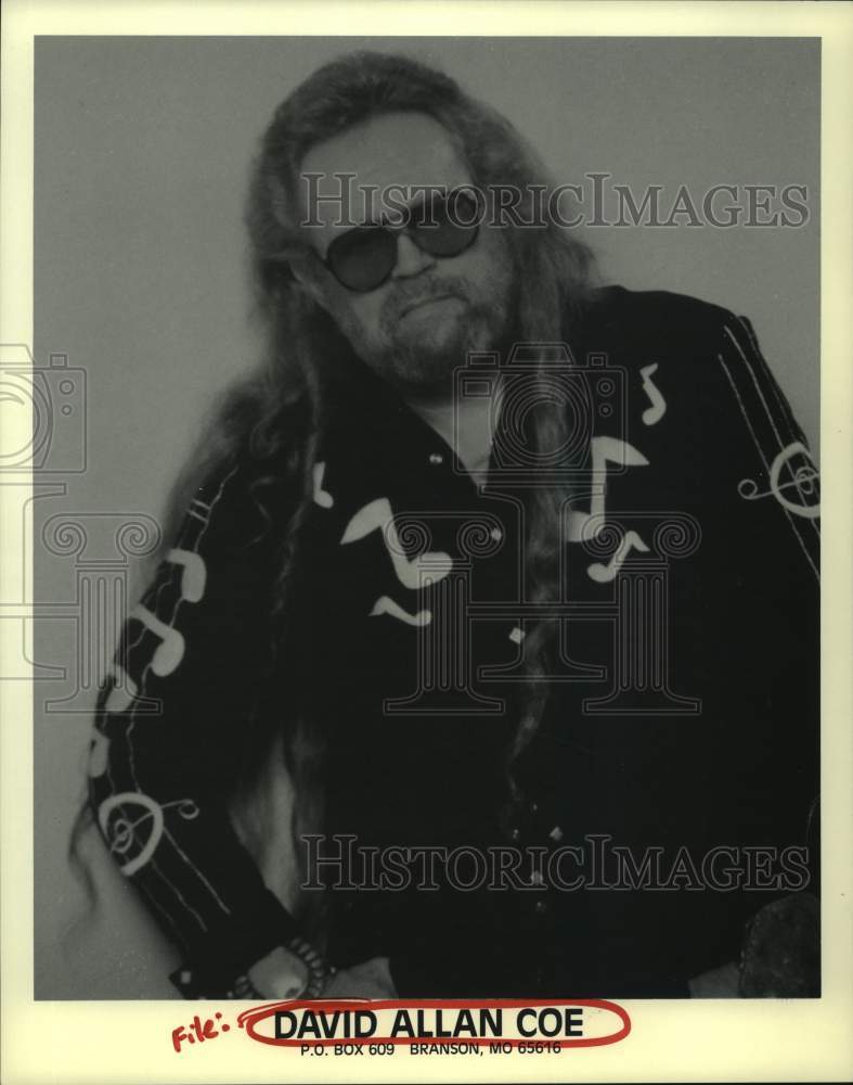 1992 Press Photo Singer David Allan Coe - Historic Images