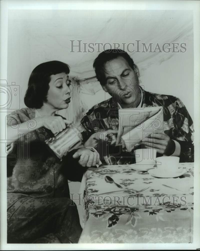 1988 Press Photo Actress Imogene Coca with Sid Caesar - Historic Images