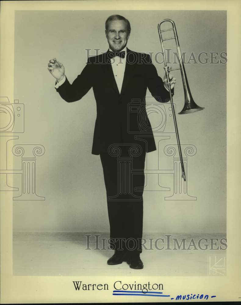 1986 Press Photo Musician Warren Covington - Historic Images