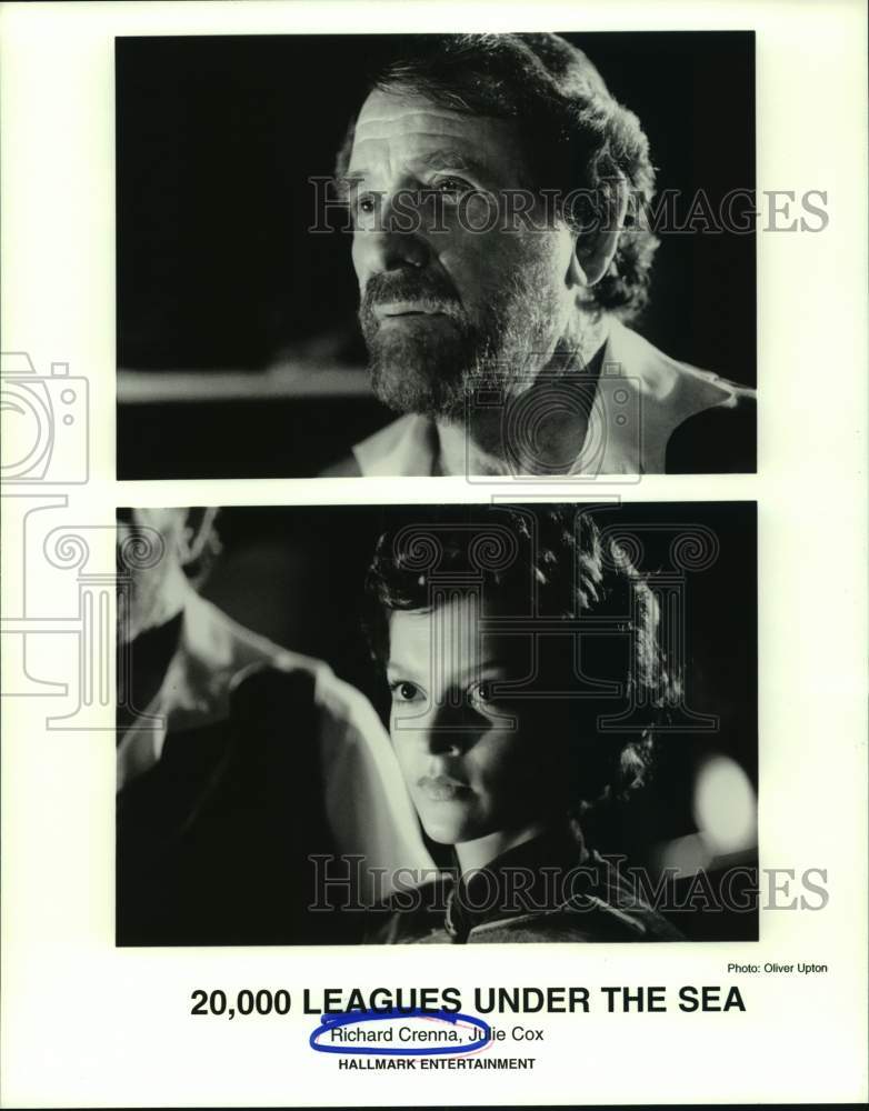 1997 Press Photo Richard Crenna and Julie Cox in 20,000 Leagues Under the Sea - Historic Images