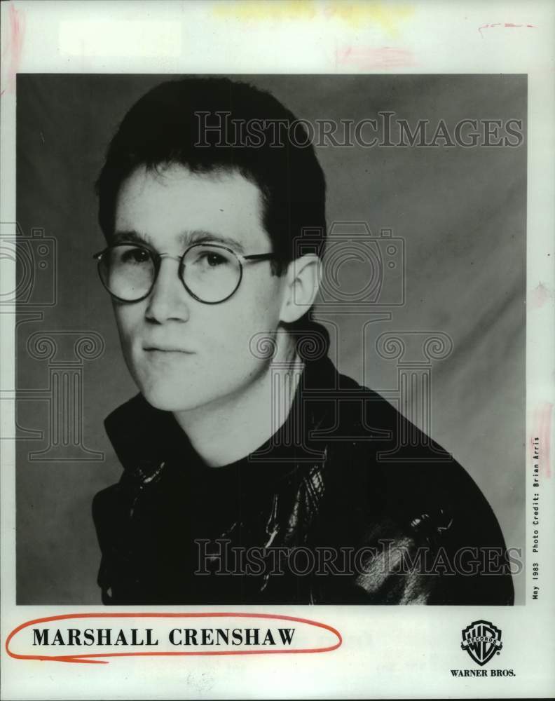 1983 Press Photo Pop musician Marshall Crenshaw - Historic Images