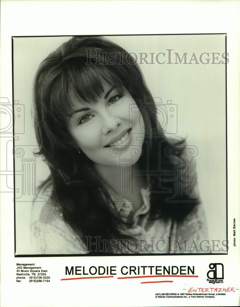 1997 Press Photo Entertainer Melodie Crittenden - Historic Images