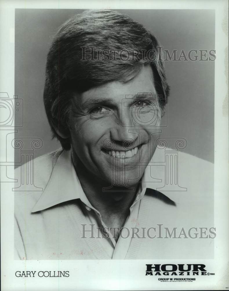 1980 Press Photo Actor Gary Collins on &quot;Hour Magazine&quot; - Historic Images