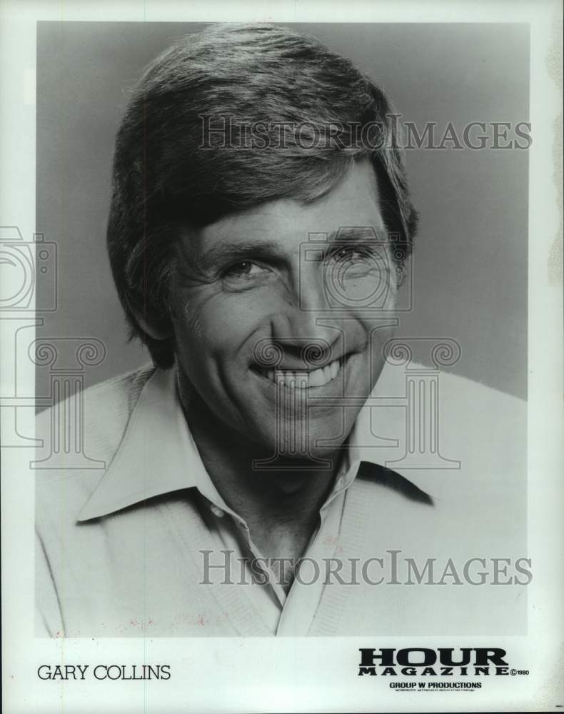 1980 Press Photo Actor Gary Collins on "Hour Magazine" - Historic Images