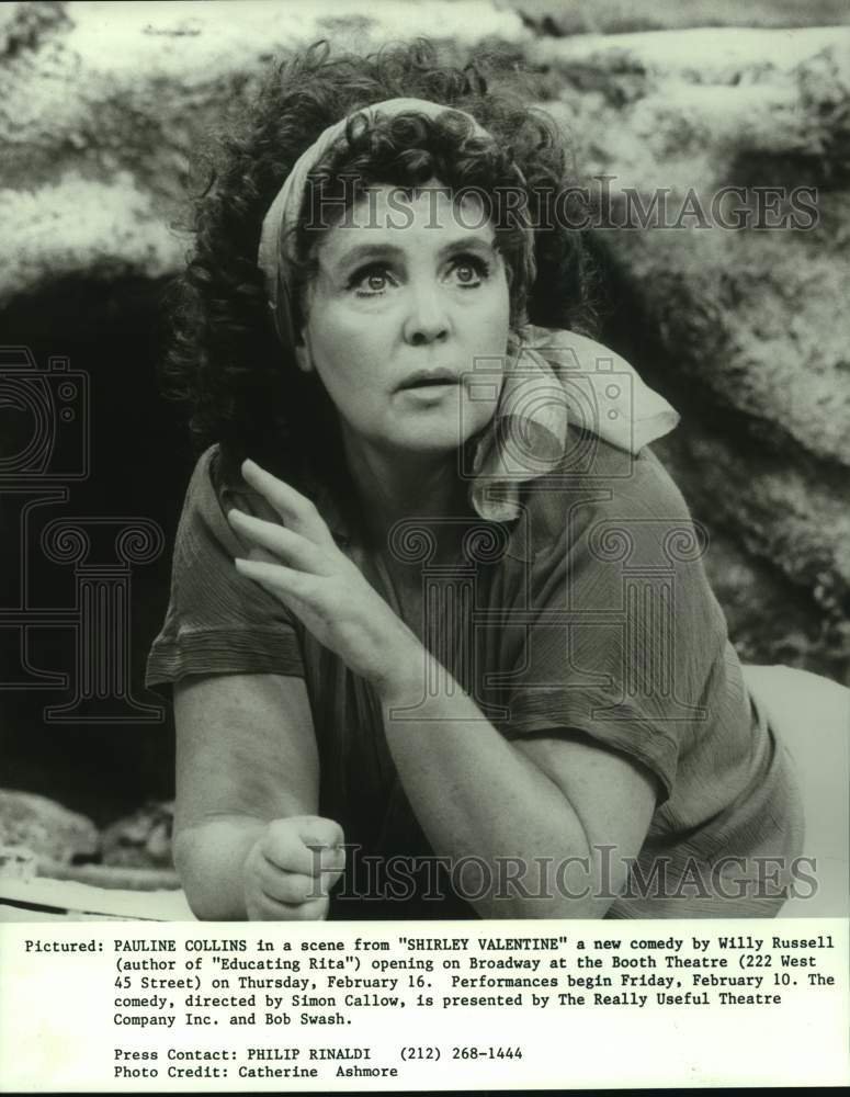 1989 Press Photo Actress Pauline Collins in &quot;Shirley Valentine&quot; - Historic Images