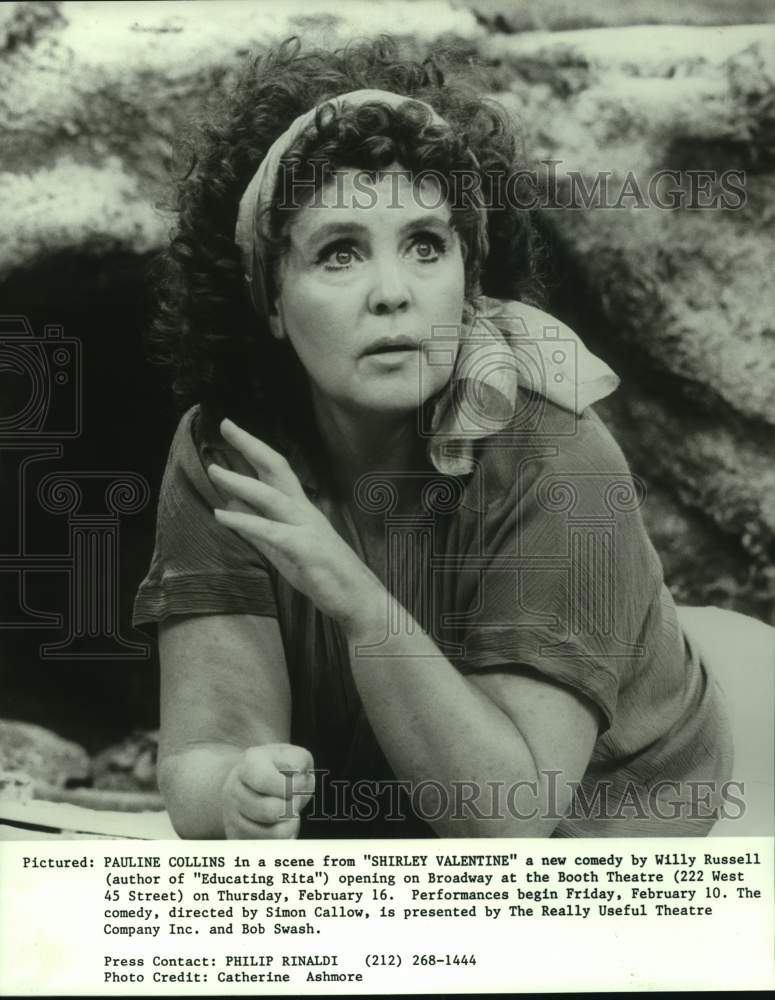 1989 Press Photo Actress Pauline Collins in "Shirley Valentine" - Historic Images