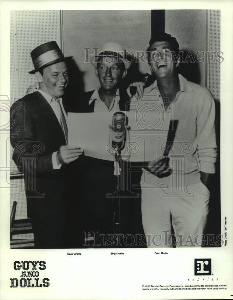 1992 Press Photo Frank Sinatra, Bing Crosby, Dean Martin in "Guys and Dolls" - Historic Images
