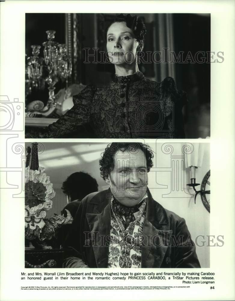 1994 Press Photo Jim Broadbent and Wendy Hughes act in Princess Caraboo - Historic Images