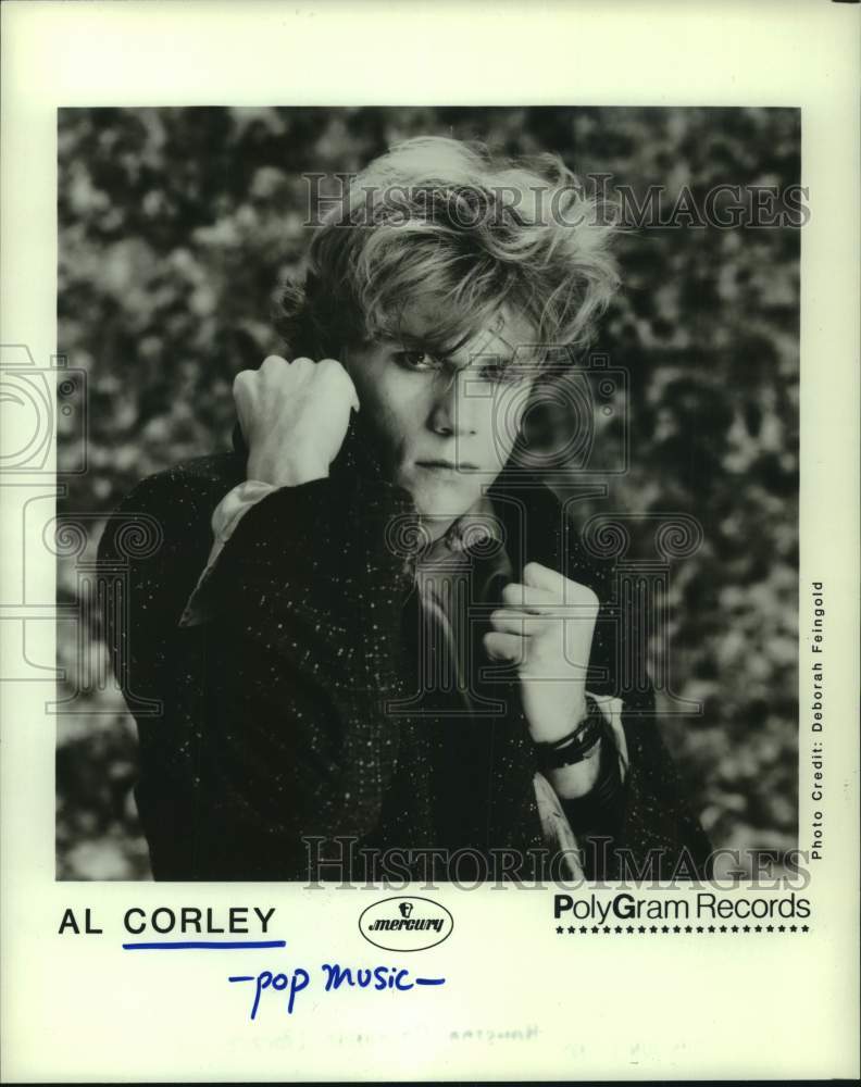 1985 Press Photo Pop musician Al Corley - Historic Images