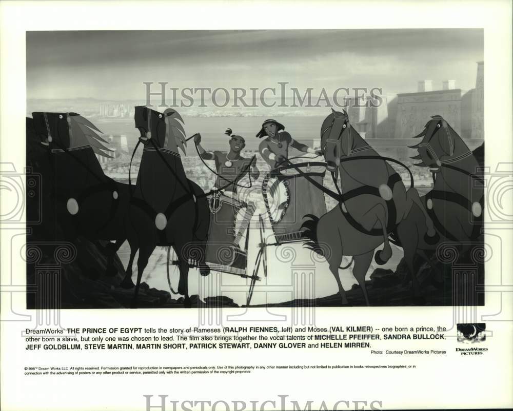 1998 Press Photo &quot;The Prince of Egypt&quot; Animated Movie Scene - Historic Images