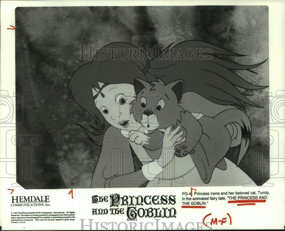 1993 Press Photo Scene from the cartoon movie "The Princess and the Goblin" - Historic Images