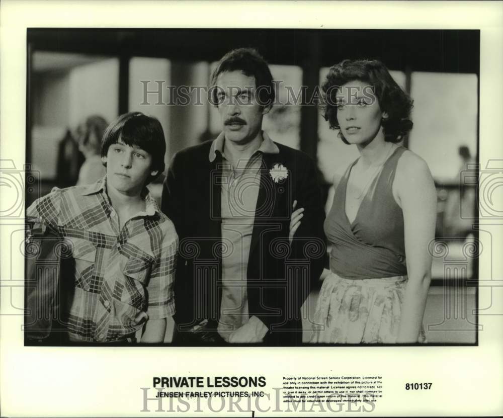 Press Photo Actors during a scene from &quot;Private Lessons&quot; movie - Historic Images