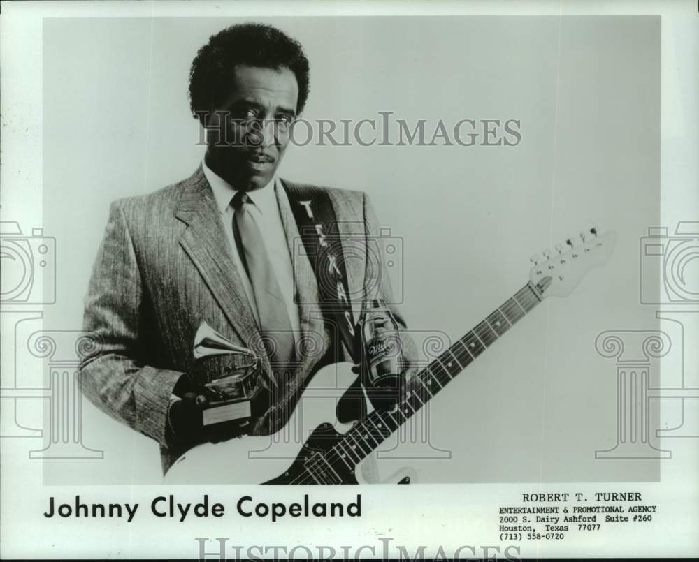 1989 Press Photo Houston blues man Johnny Clyde Copeland - Historic Images