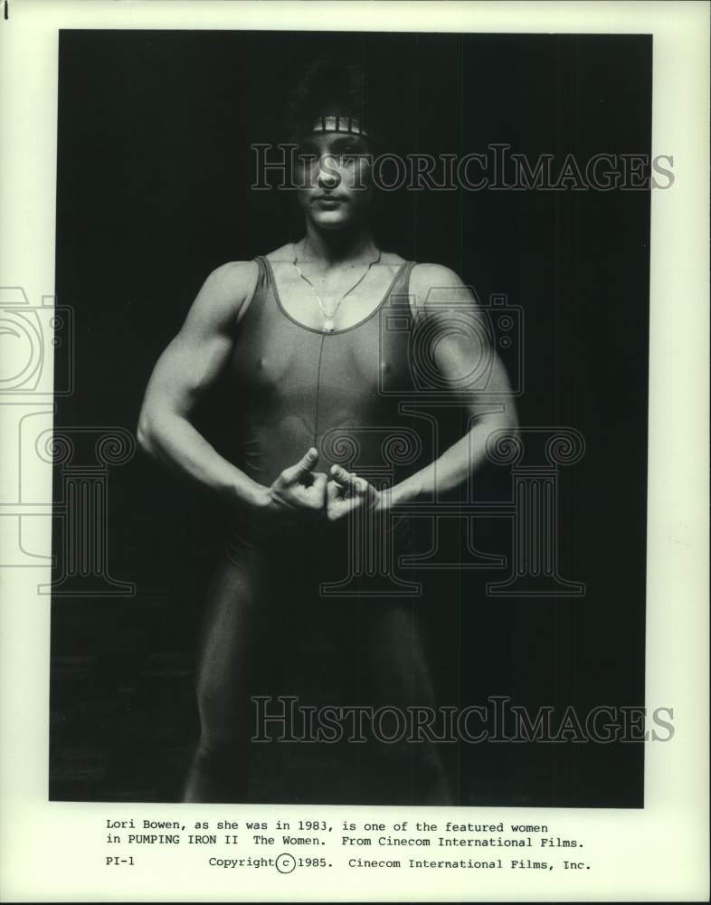 1983 Press Photo Lori Bowen featured in "Pumping Iron II The Women" - Historic Images