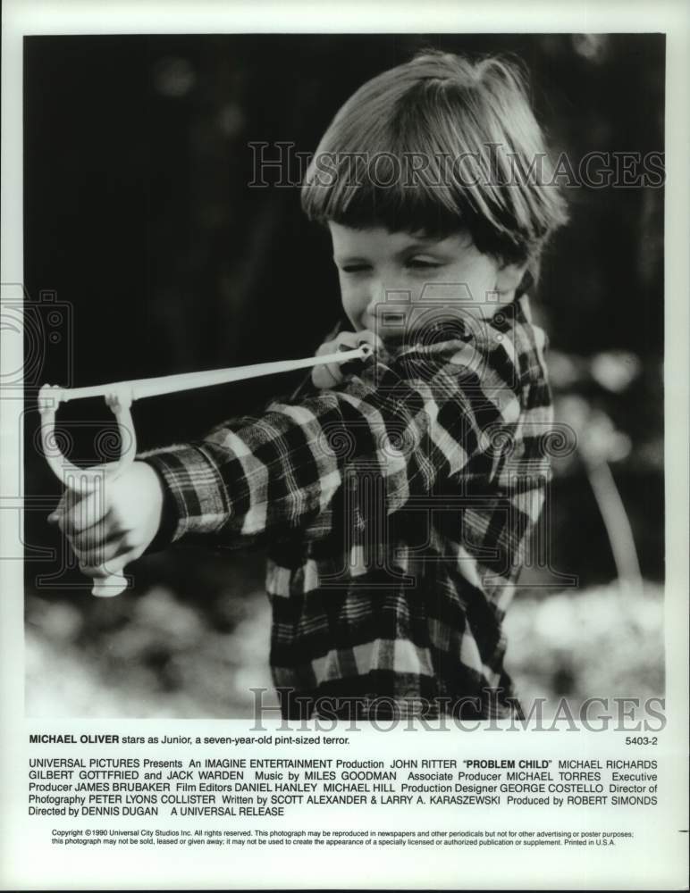 1990 Press Photo Michael Oliver stars as Junior in "Problem Child" - Historic Images
