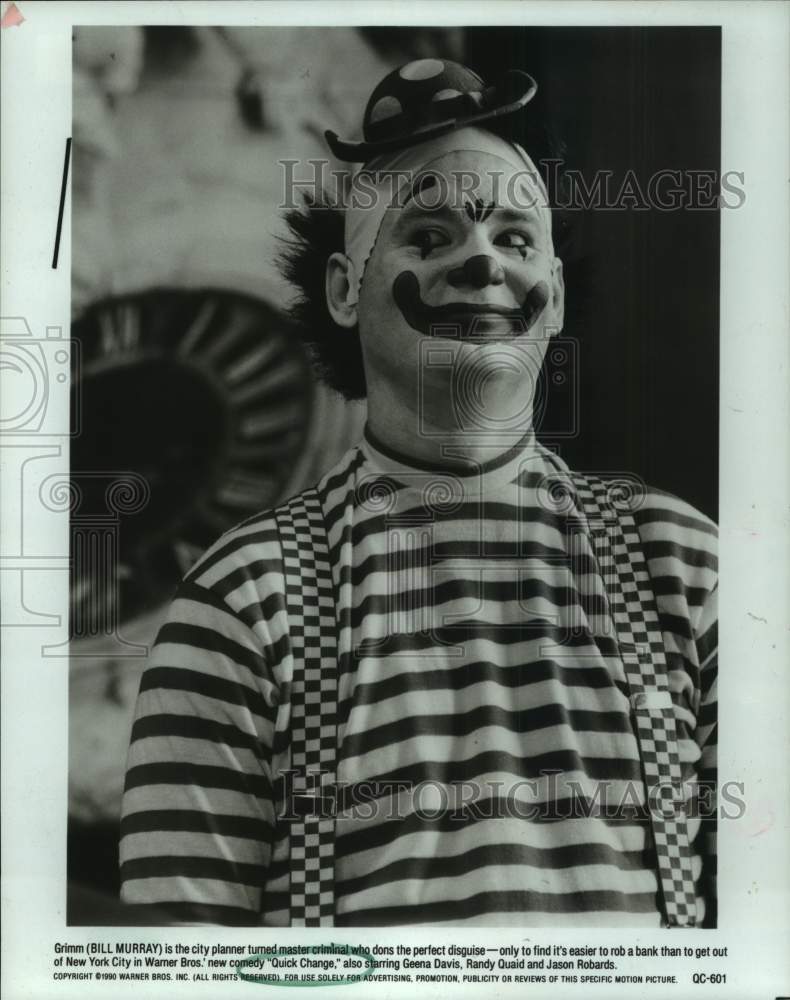 1990 Press Photo Bill Murray in "Quick Change" - Historic Images