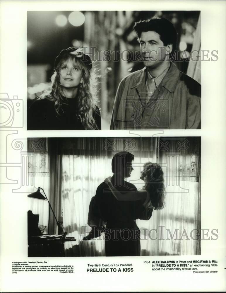 1992 Press Photo Meg Ryan, Alec Baldwin in &quot;Prelude to a Kiss&quot; - Historic Images