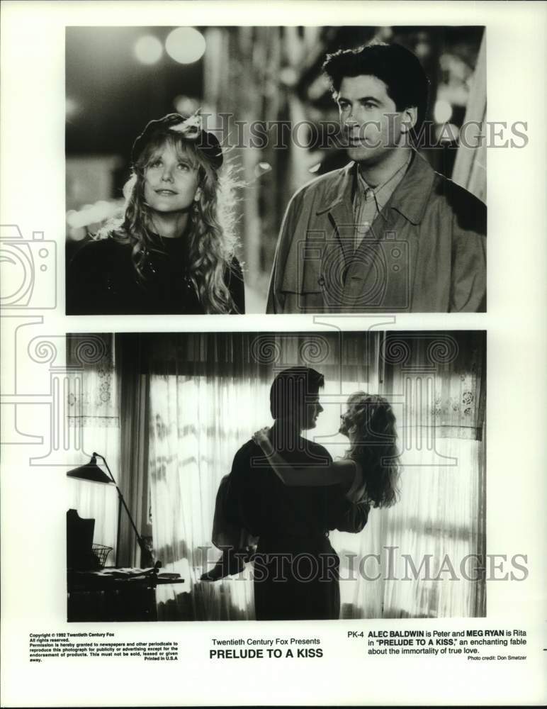 1992 Press Photo Meg Ryan, Alec Baldwin in "Prelude to a Kiss" - Historic Images