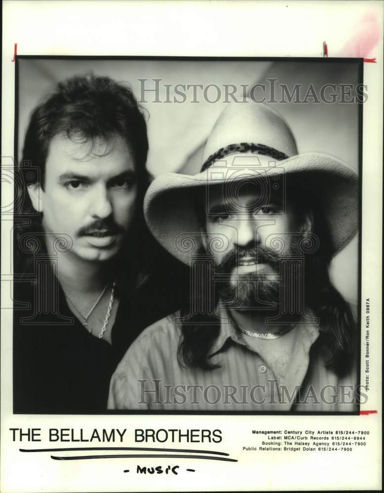 1987 Press Photo Members of the music group The Bellamy Brothers - Historic Images