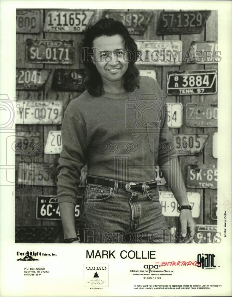 1995 Press Photo Entertainer Mark Collie - Historic Images