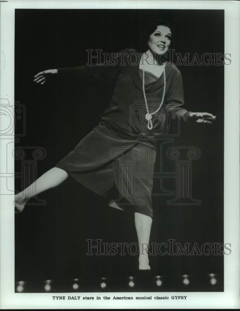 1989 Press Photo Actress Tyne Daly stars in &quot;Gypsy&quot; musical classic - Historic Images