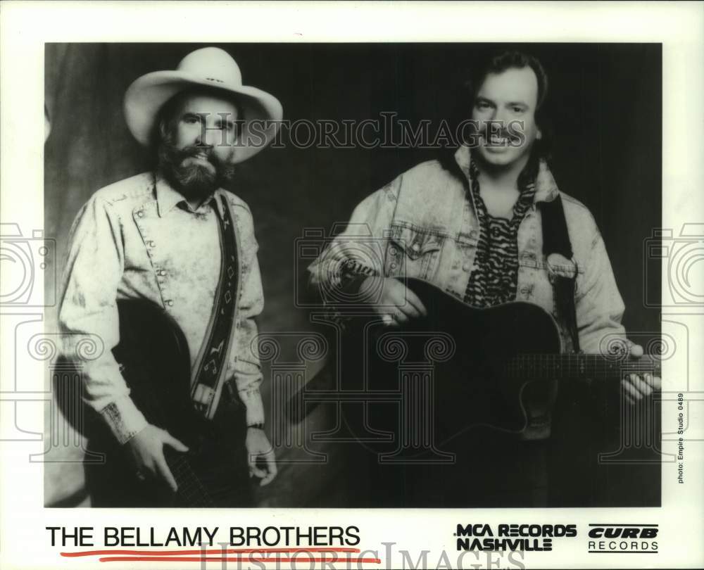 1989 Press Photo Members of the music group The Bellamy Brothers - Historic Images