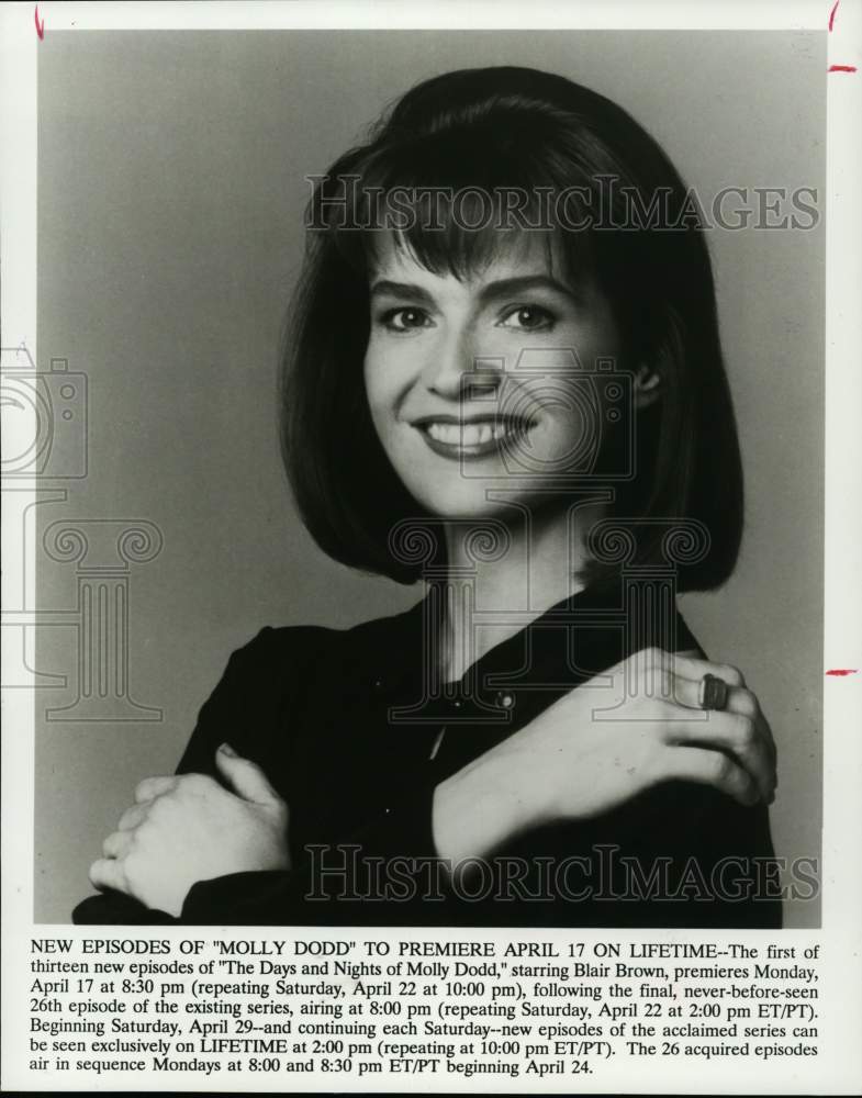 1989 Press Photo Blair Brown on "The Days and Nights of Molly Dodd" - Historic Images