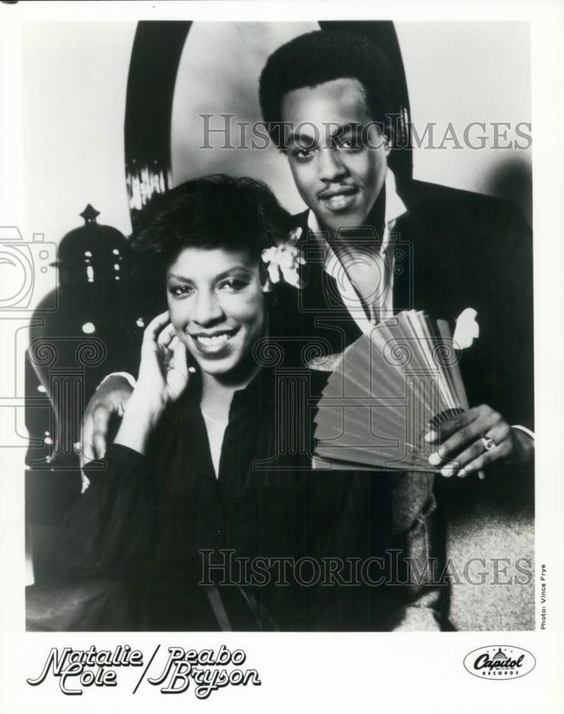 1981 Press Photo Natalie Cole and Peabo Bryson - Historic Images