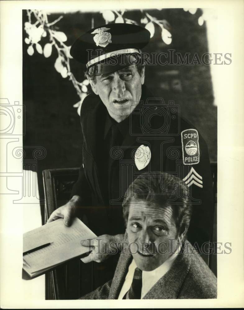 1972 Press Photo Darren McGavin and Paul Burke act in "The Rookies" - Historic Images