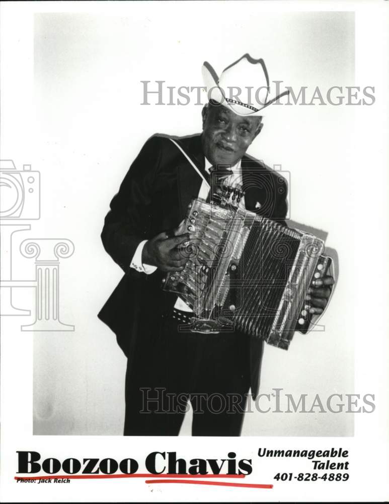 1992 Press Photo Musician Boozoo Chavis - Historic Images