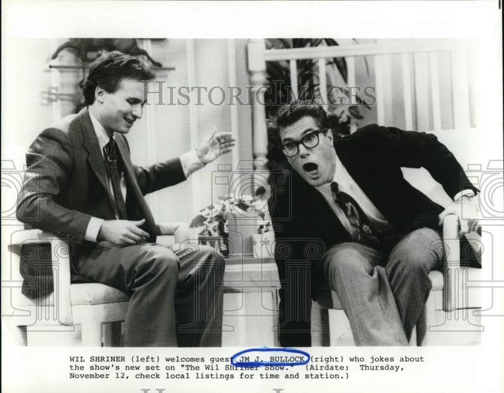 1997 Press Photo Actors Wil Shriner, JM J. Bullock on The Wil Shriner Show. - Historic Images