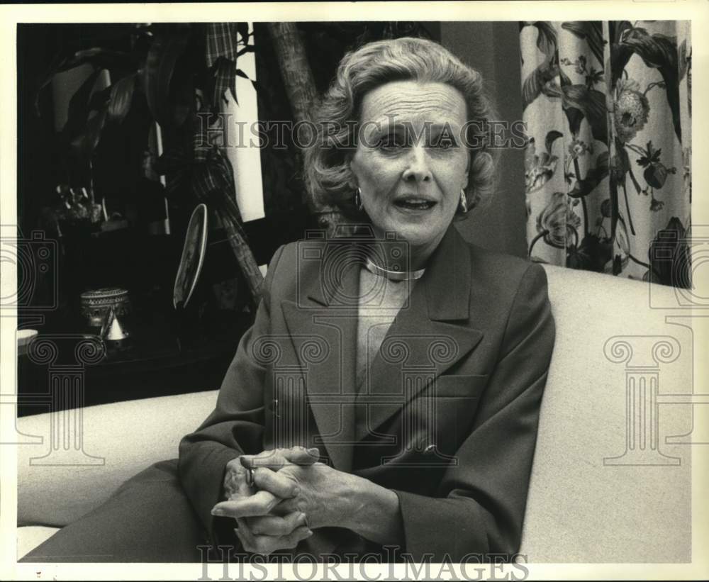 1984 Press Photo Mrs. Frances Bergen, Wife of Comedian Edgar Bergen - Historic Images