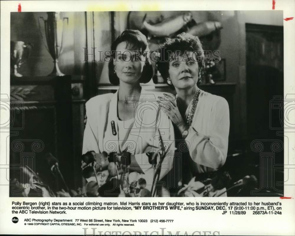 1989 Polly Bergen, Mel Harris in "My Brother's Wife" - Historic Images