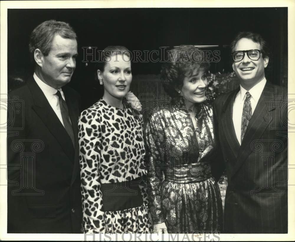 1986 Press Photo Gregg &amp; Carol Wallace, Polly Bergen, Mickey Rosmarin - Historic Images