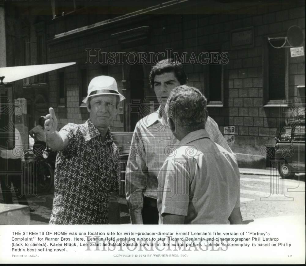 1972 Press Photo Cast &amp; Director of &quot;Portnoy&#39;s Complaint&quot; During Filming - Historic Images