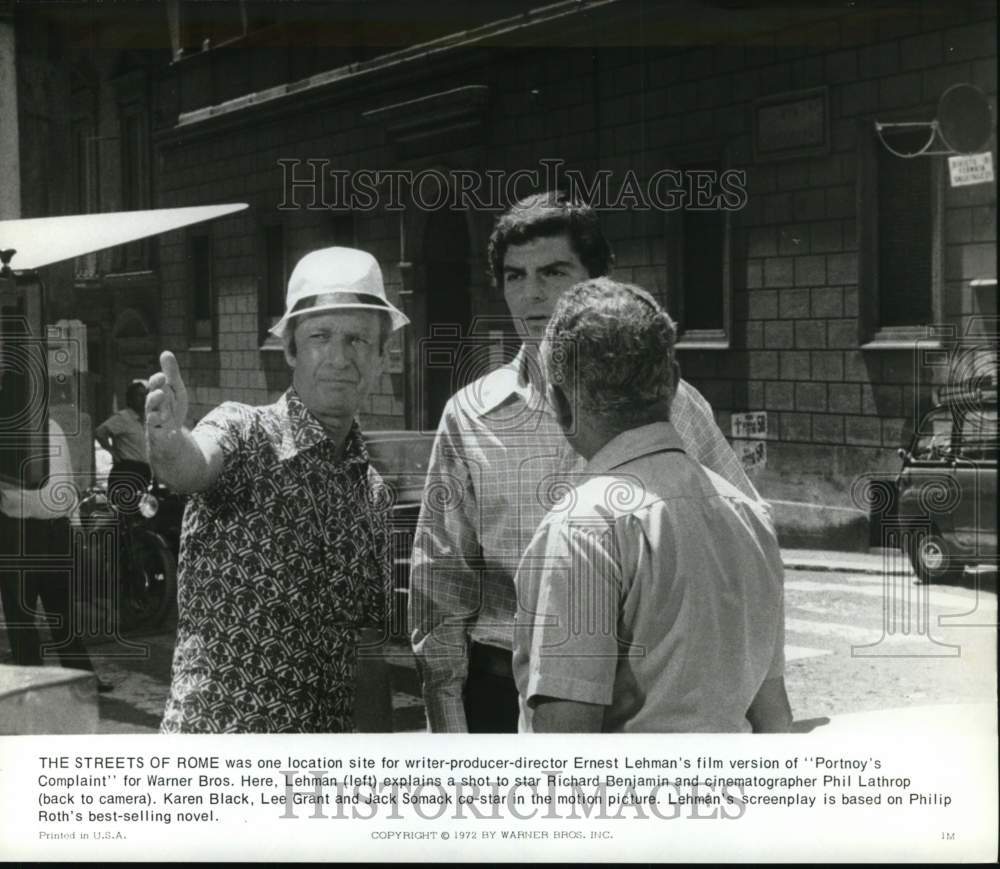 1972 Press Photo Cast & Director of "Portnoy's Complaint" During Filming - Historic Images