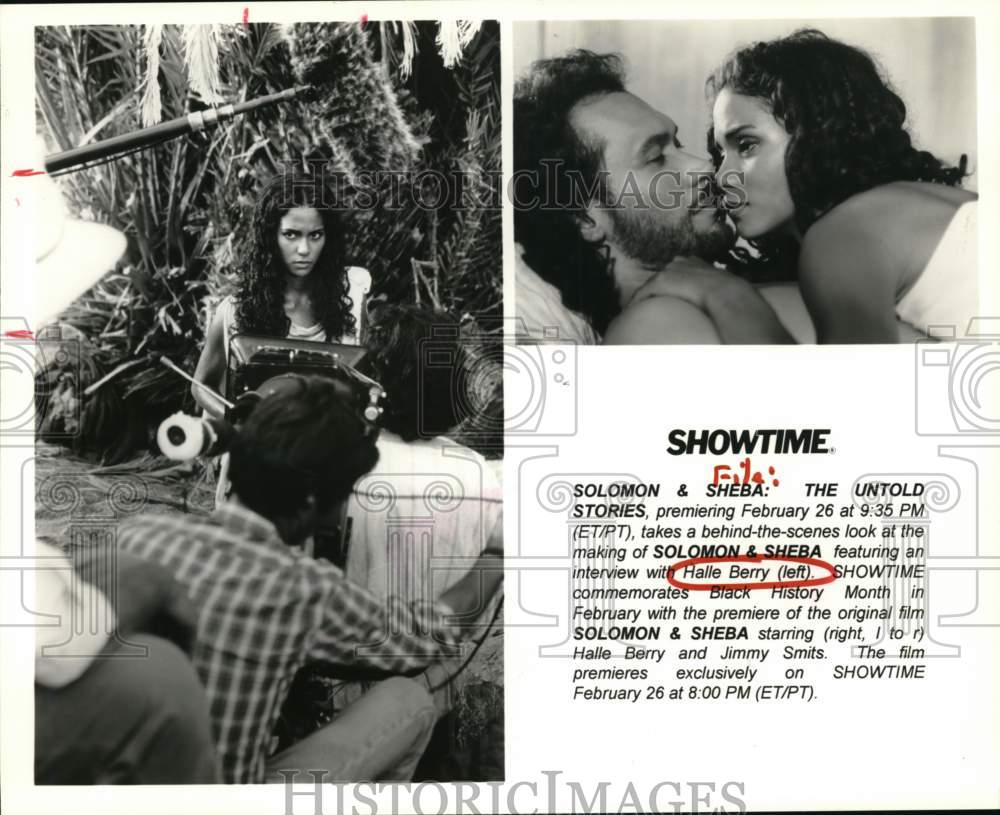 1995 Press Photo &quot;Solomon &amp; Sheba: The Untold Stories&quot; Starring Halle Berry - Historic Images