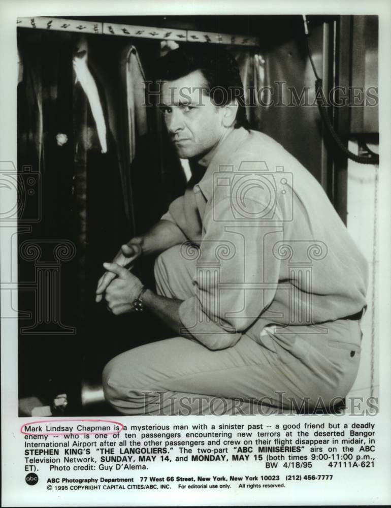 1995 Press Photo Actor Mark Lindsay Chapman in Stephen King's "The Langoliers" - Historic Images