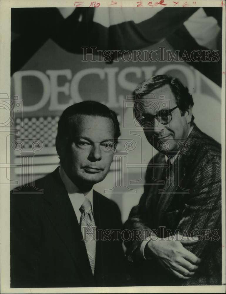 1972 Press Photo David Brinkley, John Chancellor on NBC News Decision '72 - Historic Images