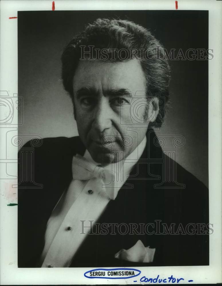 1986 Press Photo Conductor Sergiu Comissiona - Historic Images