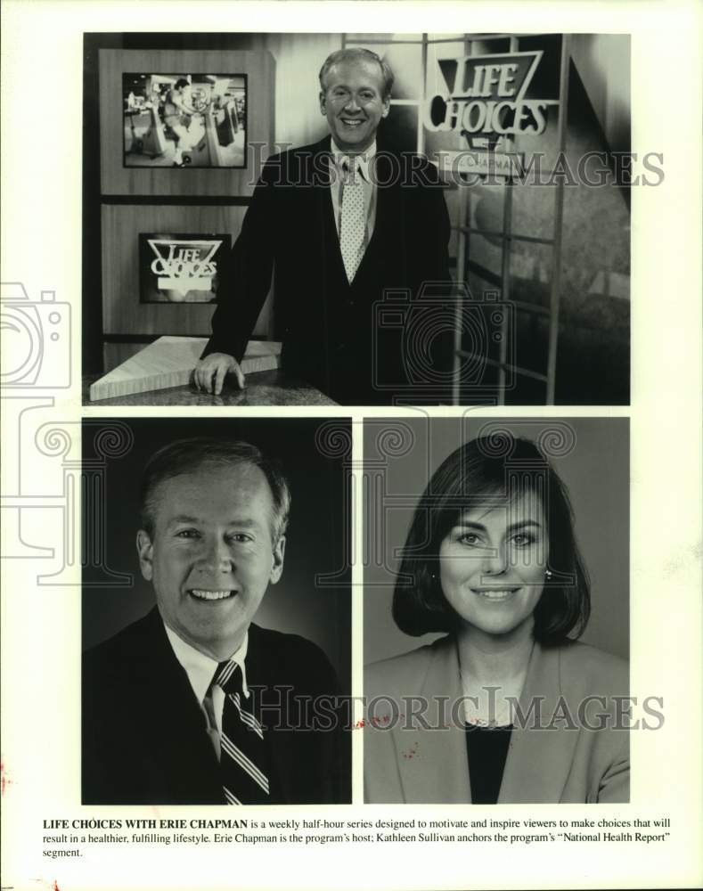 1998 Press Photo Erie Chapman and Kathleen Sullivan host &quot;Life Choices&quot; - Historic Images