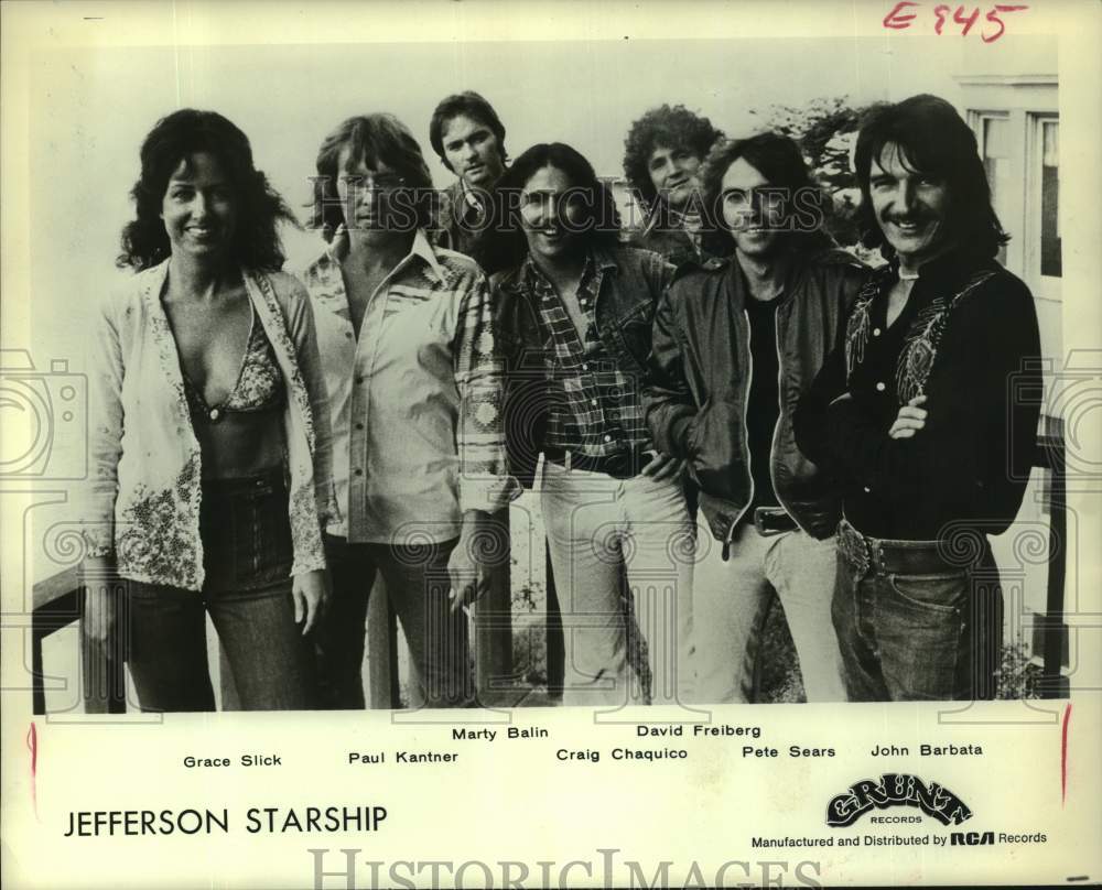 1976 Press Photo Craig Chaquico and members of Jefferson Starship - Historic Images