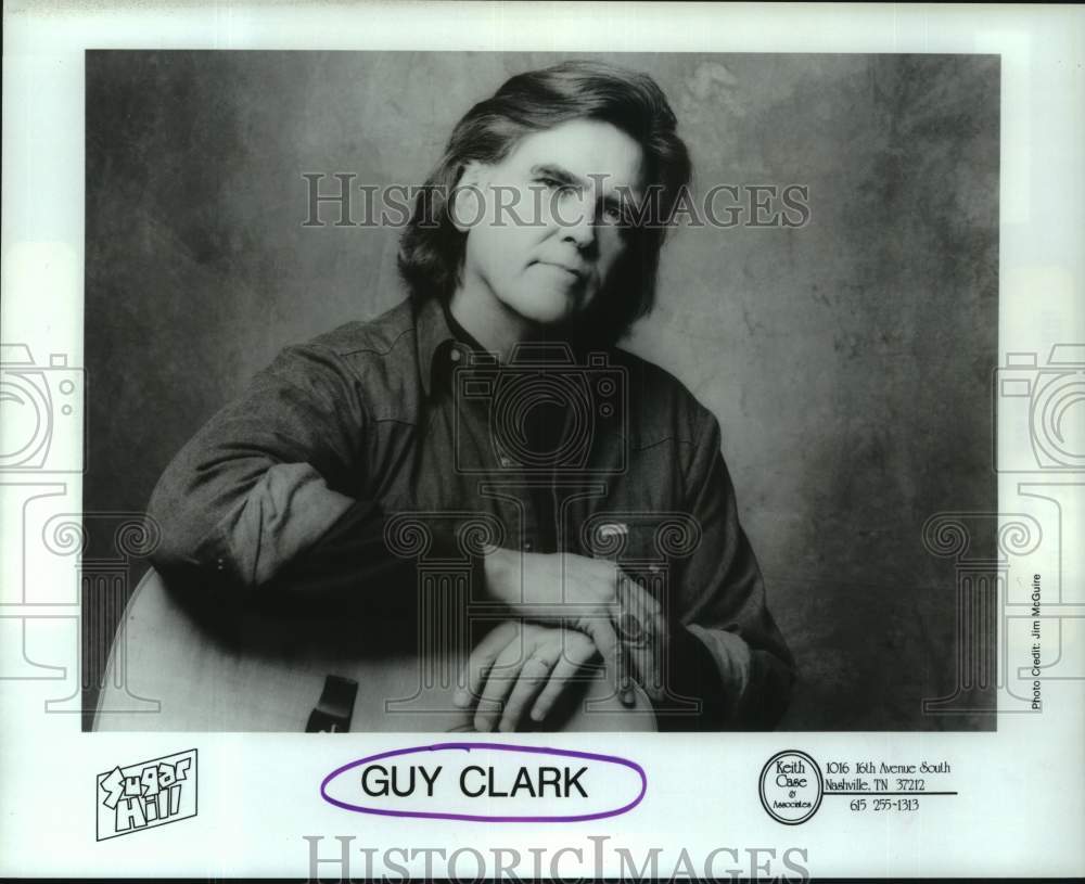 1989 Press Photo Singer Guy Clark - Historic Images