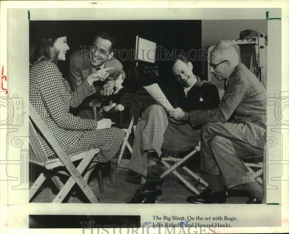 1967 Press Photo Actress Lauren Bacall on set of "The Big Sleep" - Historic Images